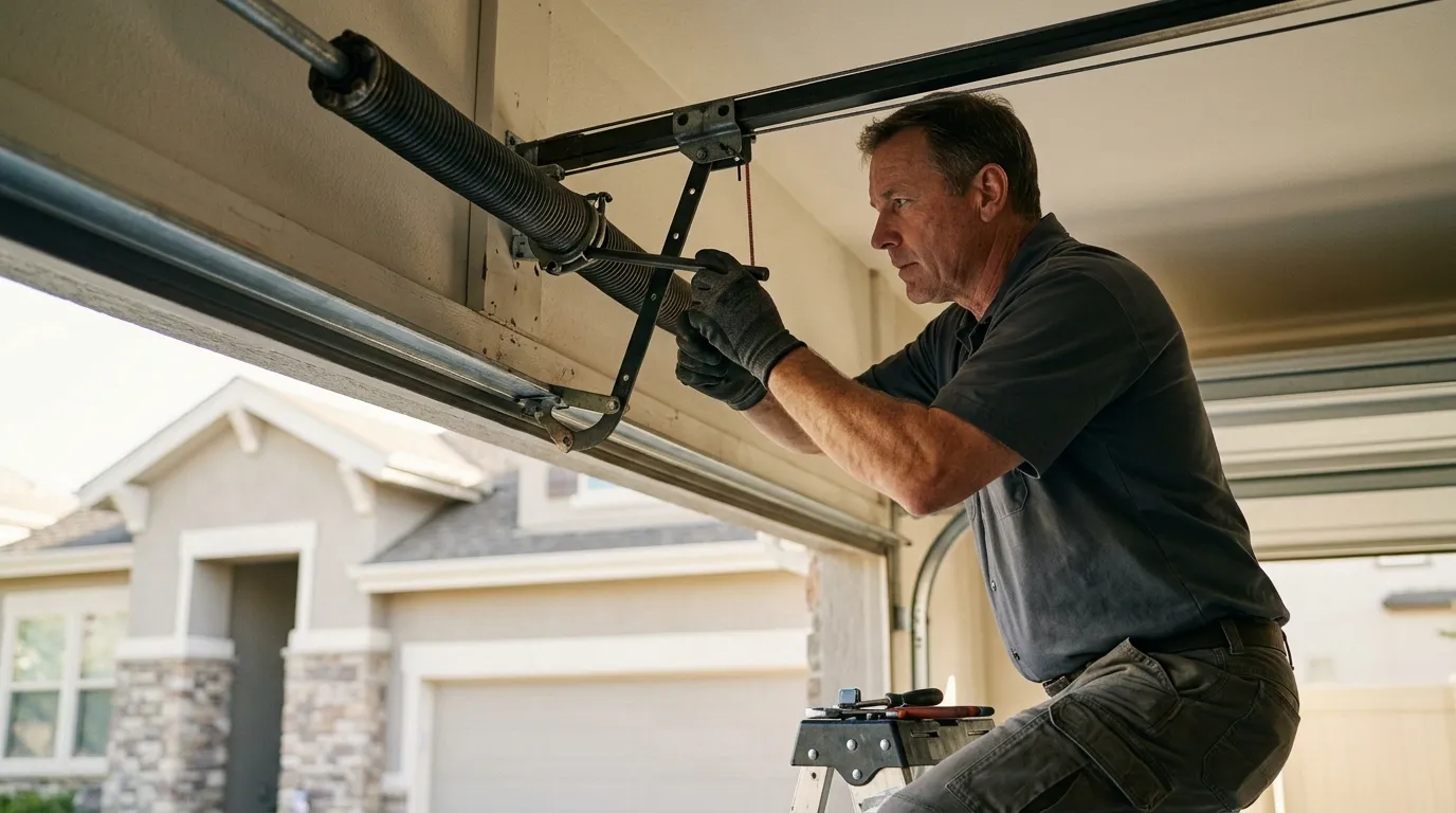 Modern flush garage door